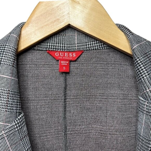 GUESS Women's Plaid Blazer Crop Top‎ Set Sporty Stripe Size S - Picture 7 of 11